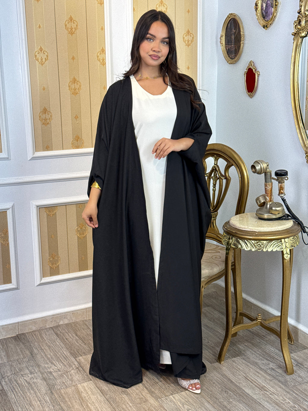 abaya feather avec sous abaya