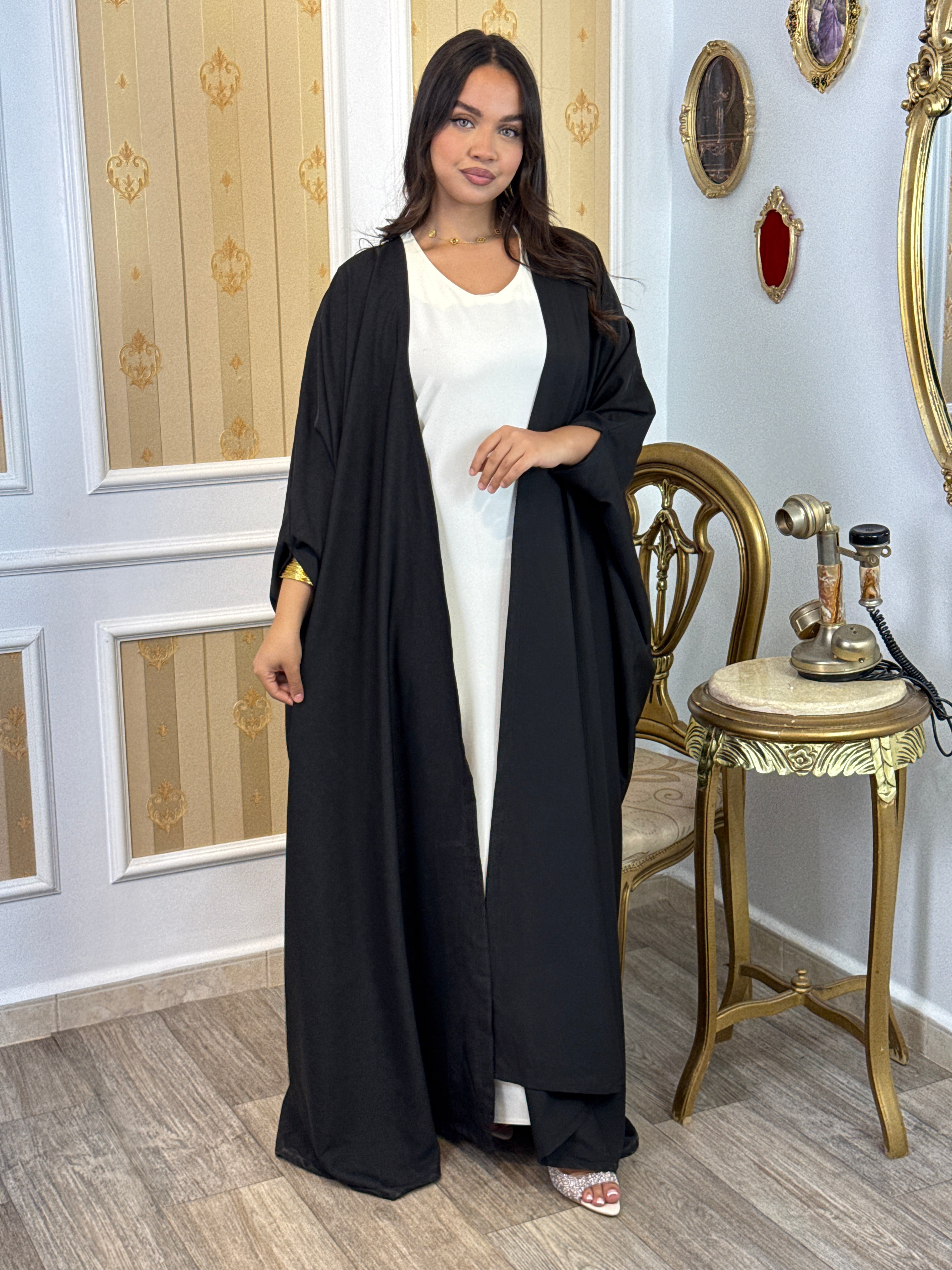 abaya feather avec sous abaya