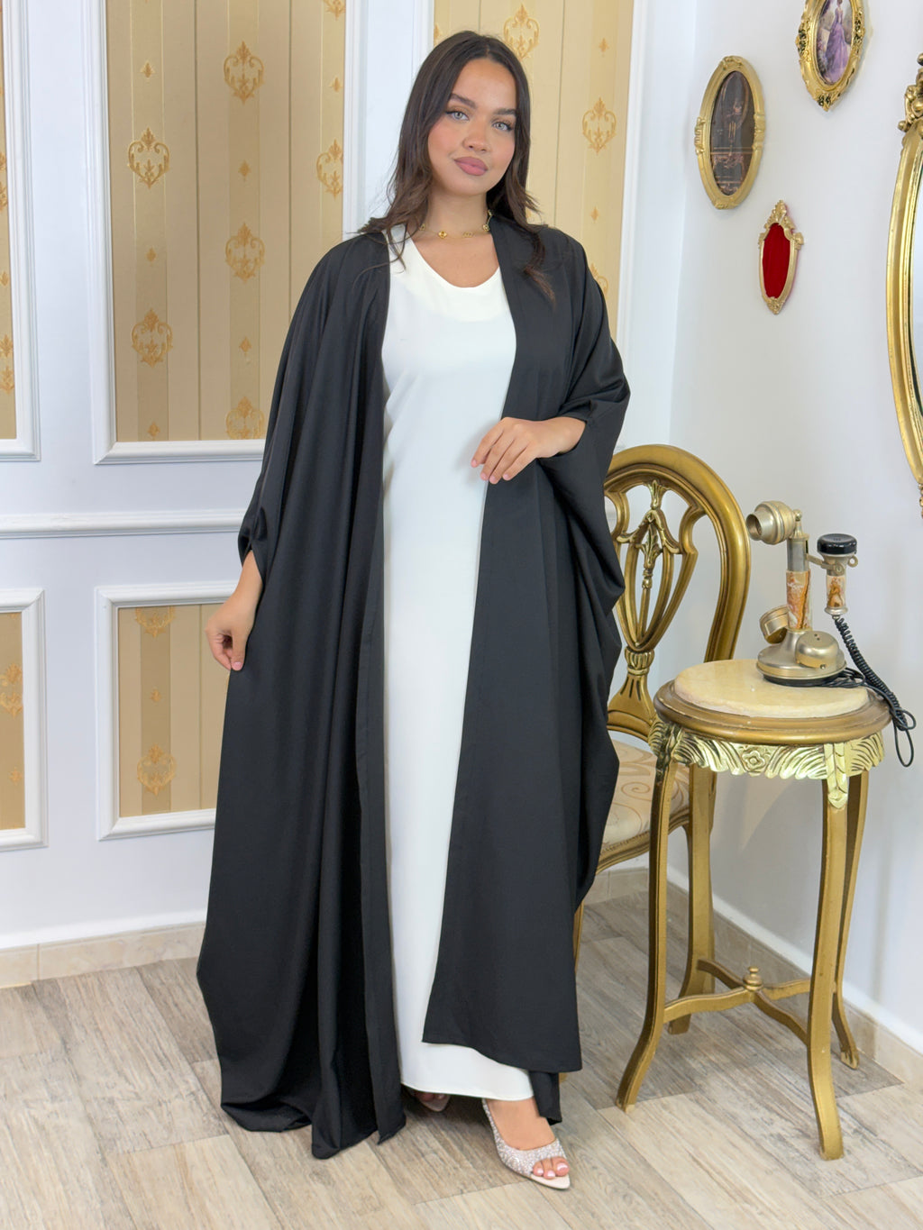 abaya feather avec sous abaya