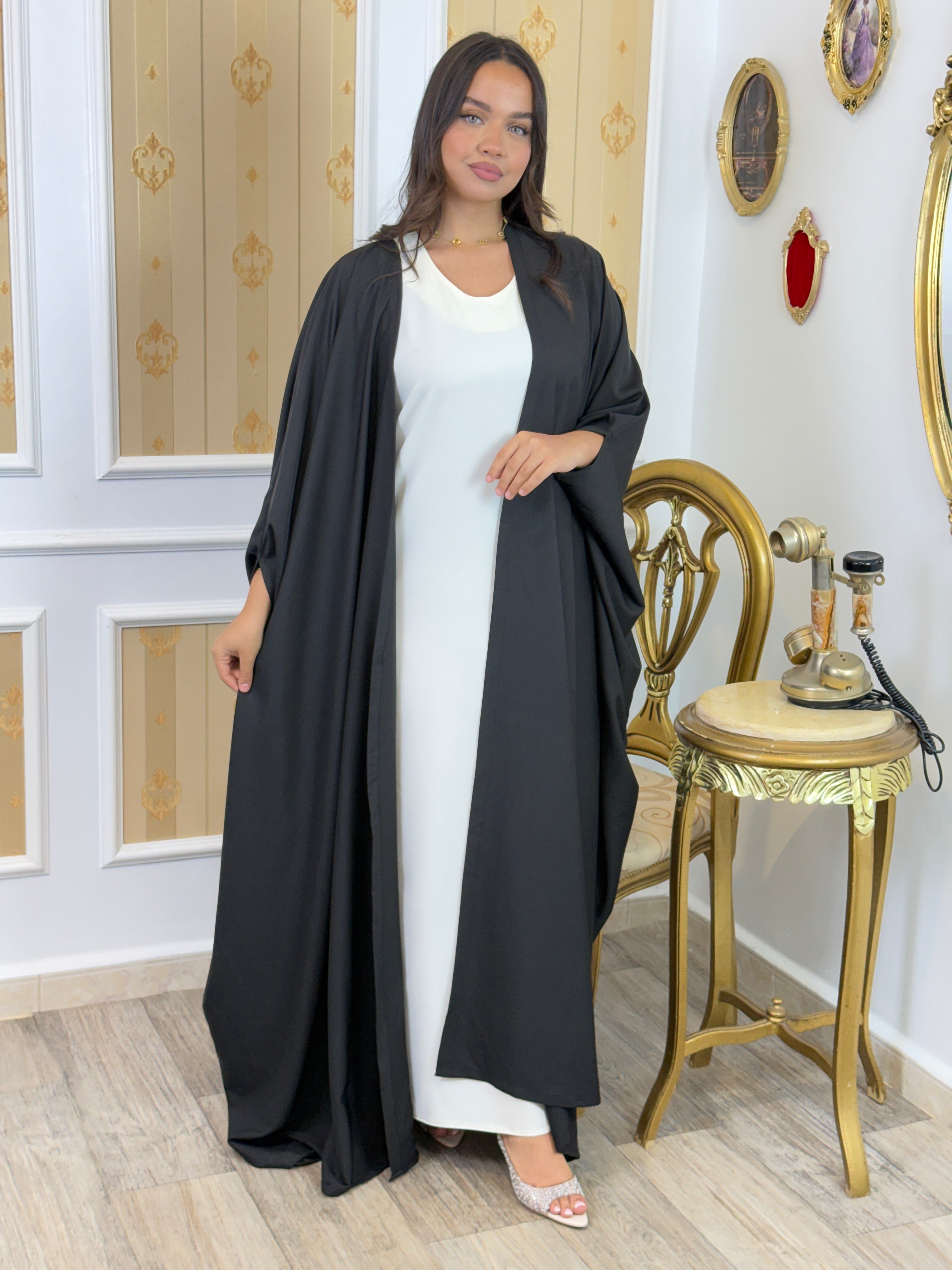 abaya feather avec sous abaya
