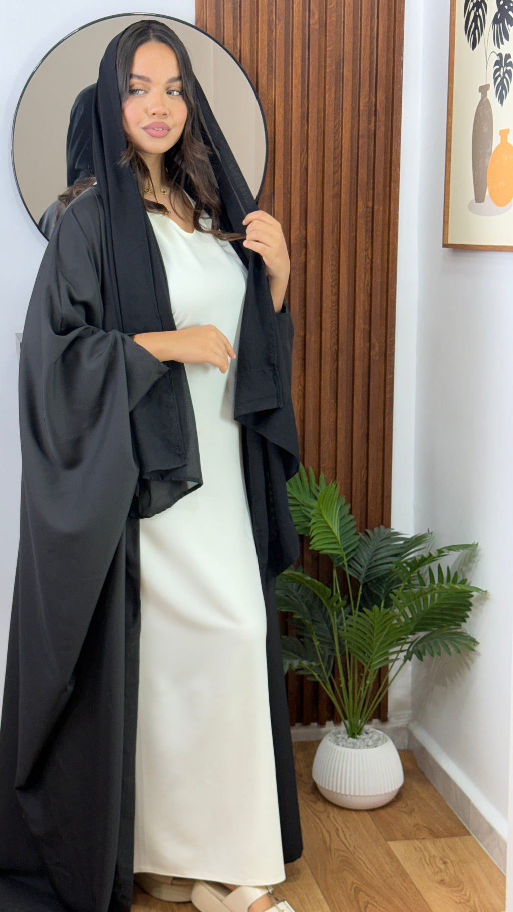abaya feather avec sous abaya