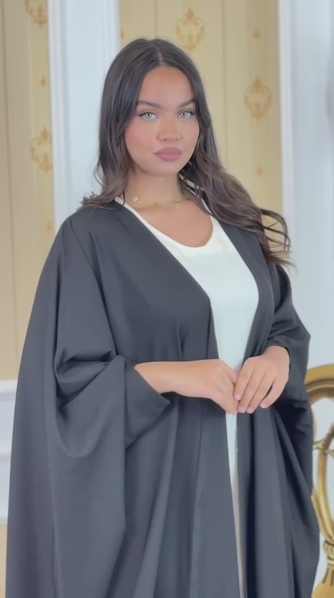 abaya feather avec sous abaya